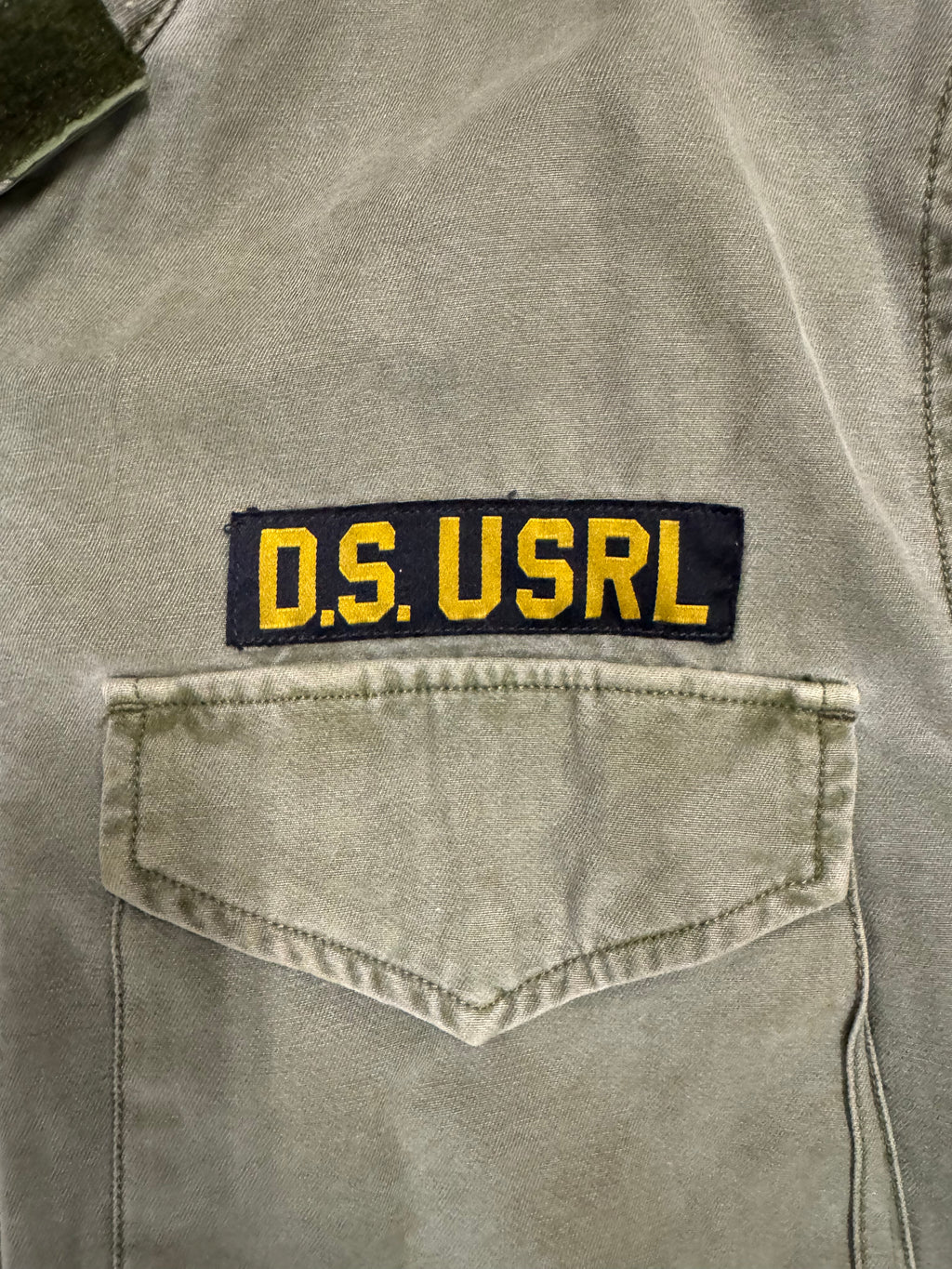 Vintage Denim and Supply Military Distressed Flag Jacket