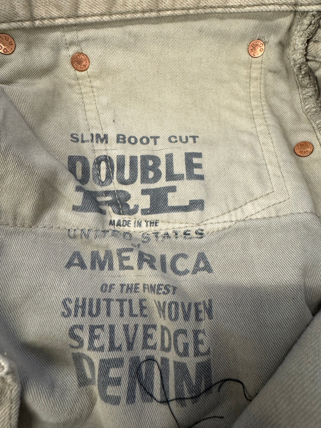 NWT RRL SELVEDGE BOOTCUT JEANS