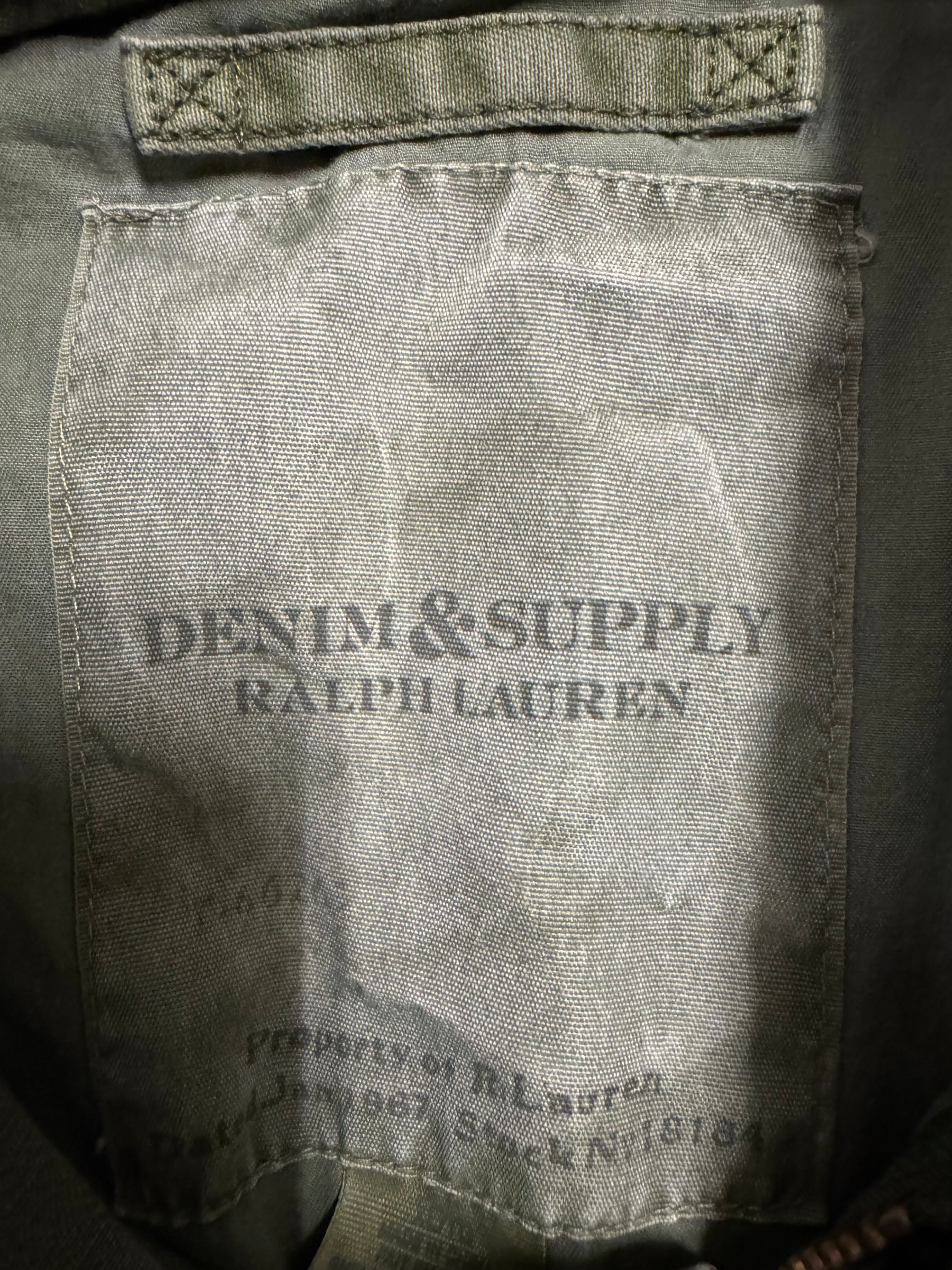 Vintage Denim and Supply Military Distressed Flag Jacket