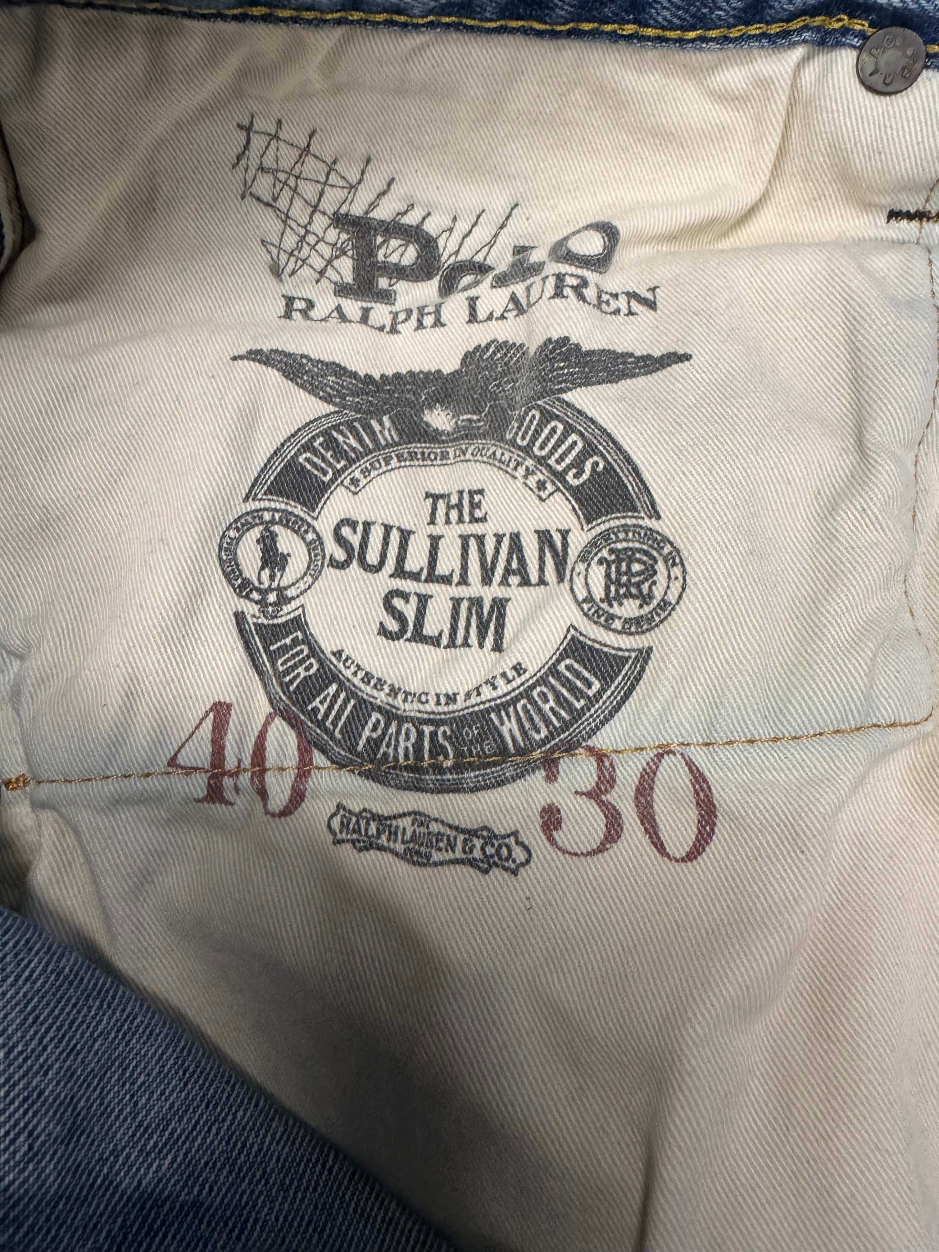 OG POLO RALPH LAUREN VINTAGE DISTRESSED BANDANA JEANS