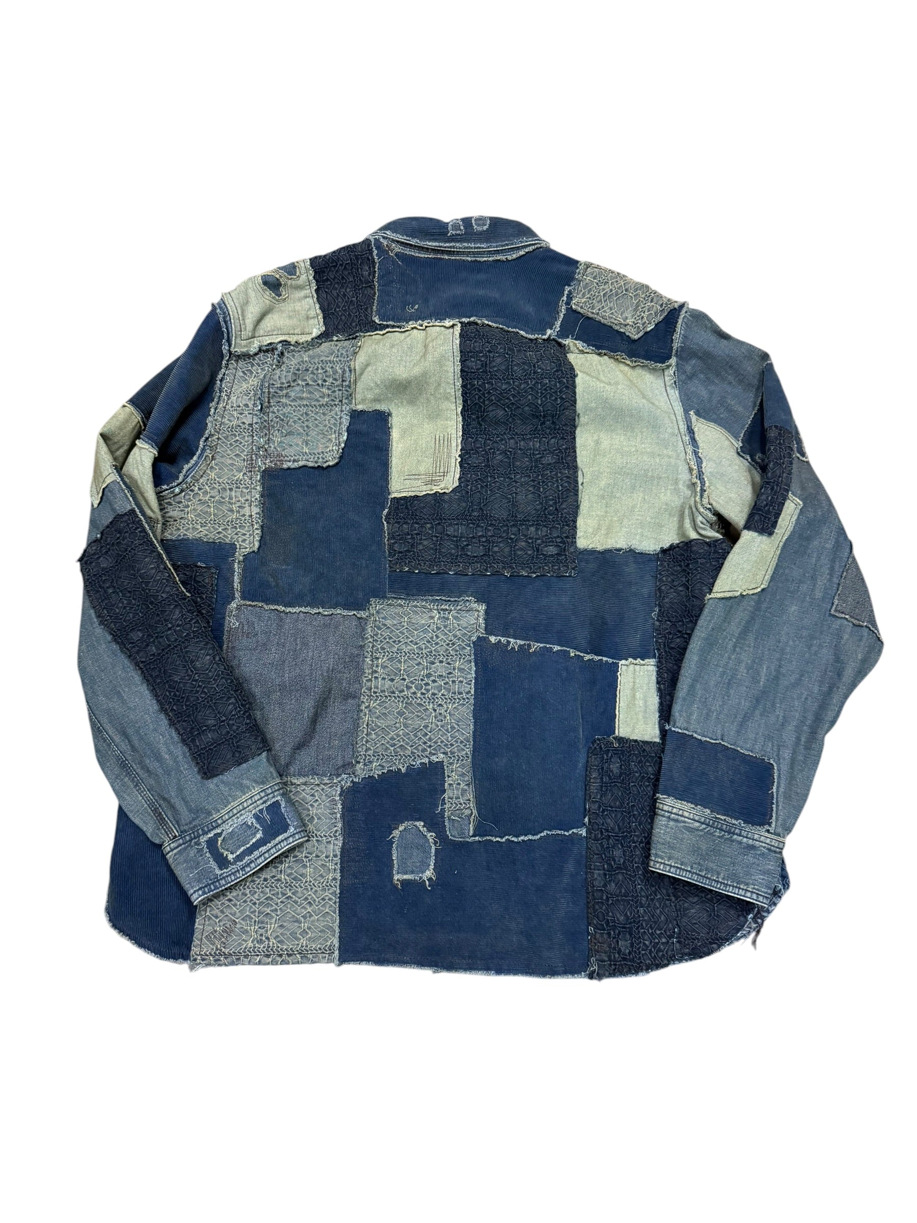 NWT RRL Limited Edition Denim Patchwork Workshirt