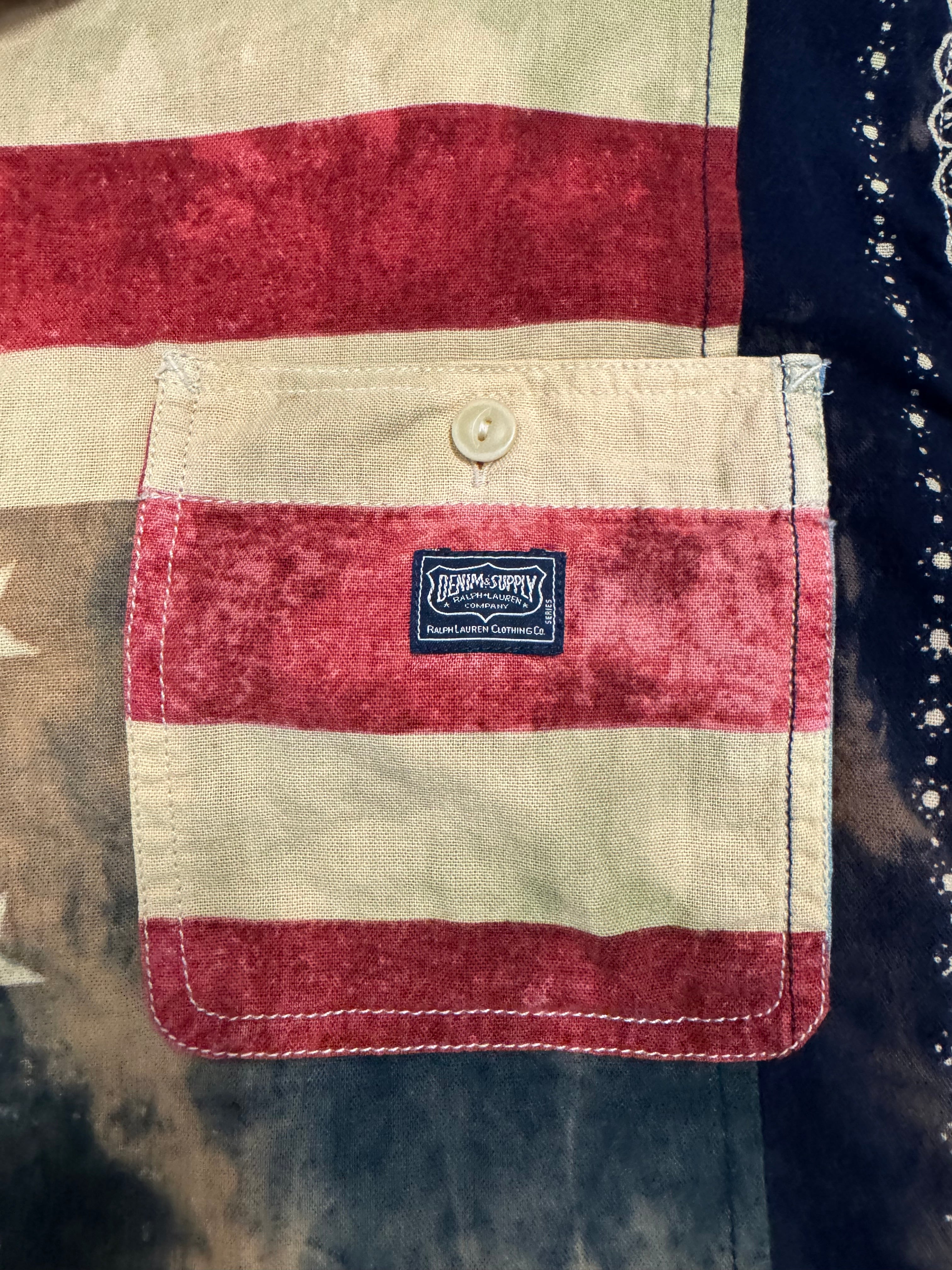Ralph Lauren Denim and Supply Patchwork Flag Button Down