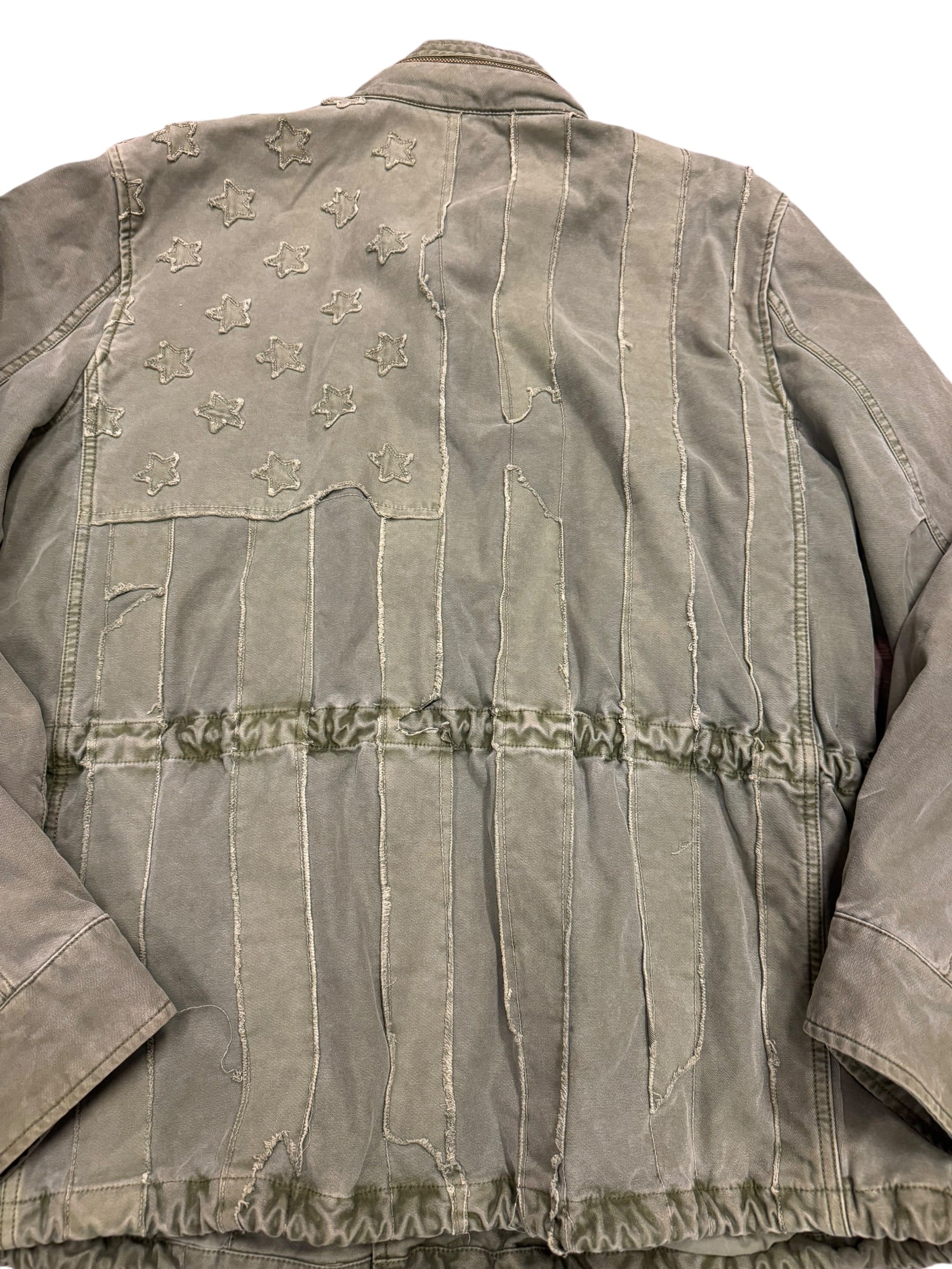 Vintage Denim and Supply Military Distressed Flag Jacket