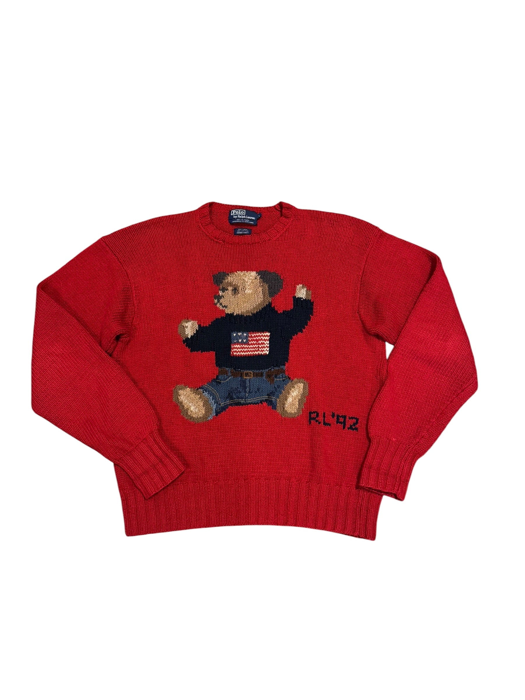 Vintage OG Polo Ralph Lauren 1992 Sitdown Bear Sweater
