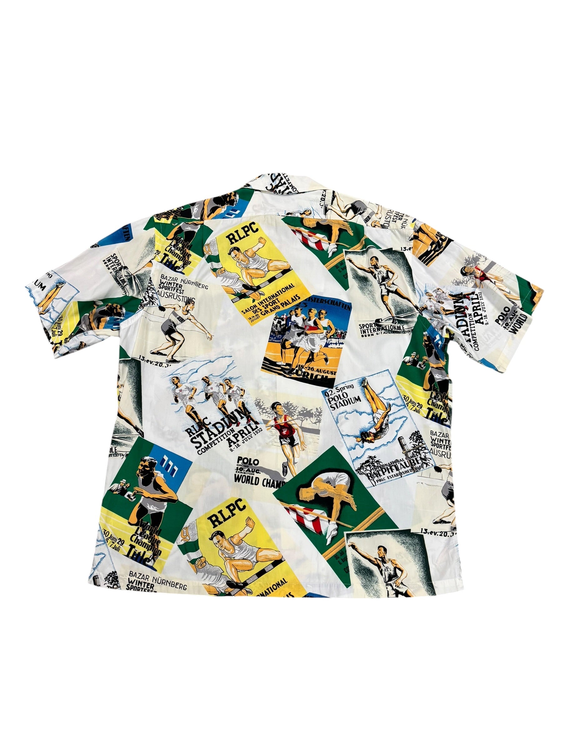 Vintage OG Polo Ralph Lauren 1992 Cartoon Stadium Button Up
