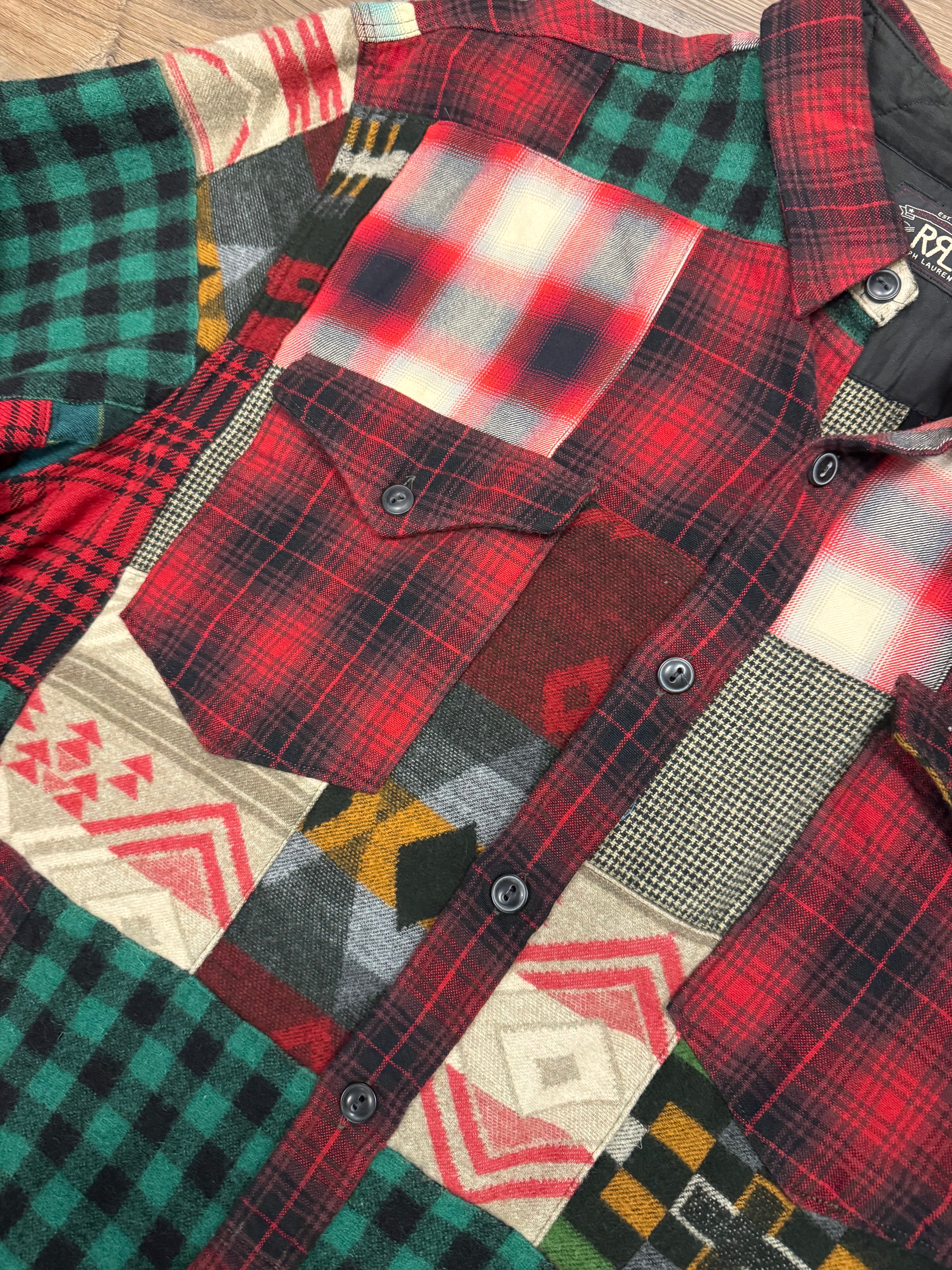 Vintage RRL Limited Edition Heavy Patchwork Flannel