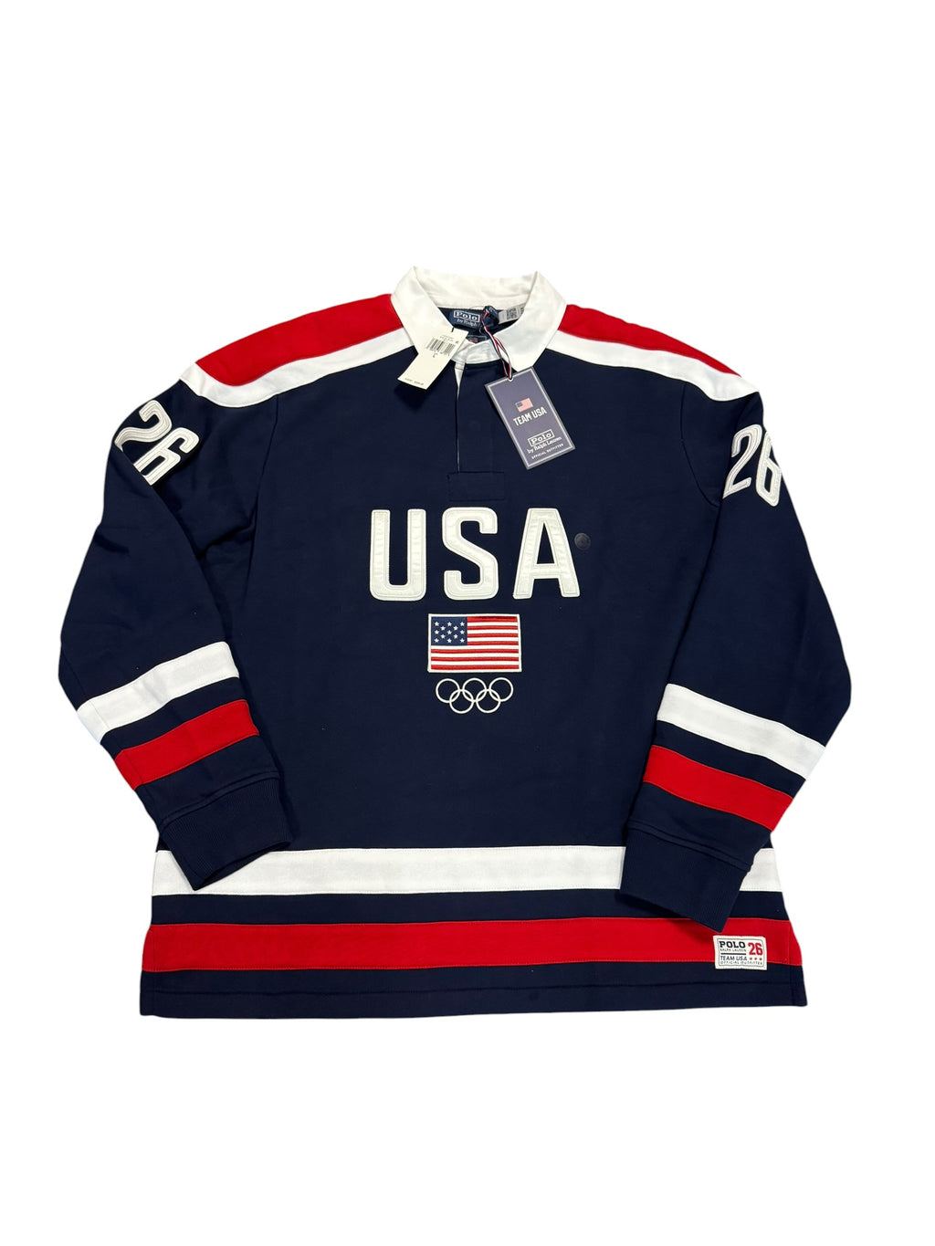 NWT Polo Ralph Lauren 2026 USA Olympics Fleece Sweatshirt Rugby