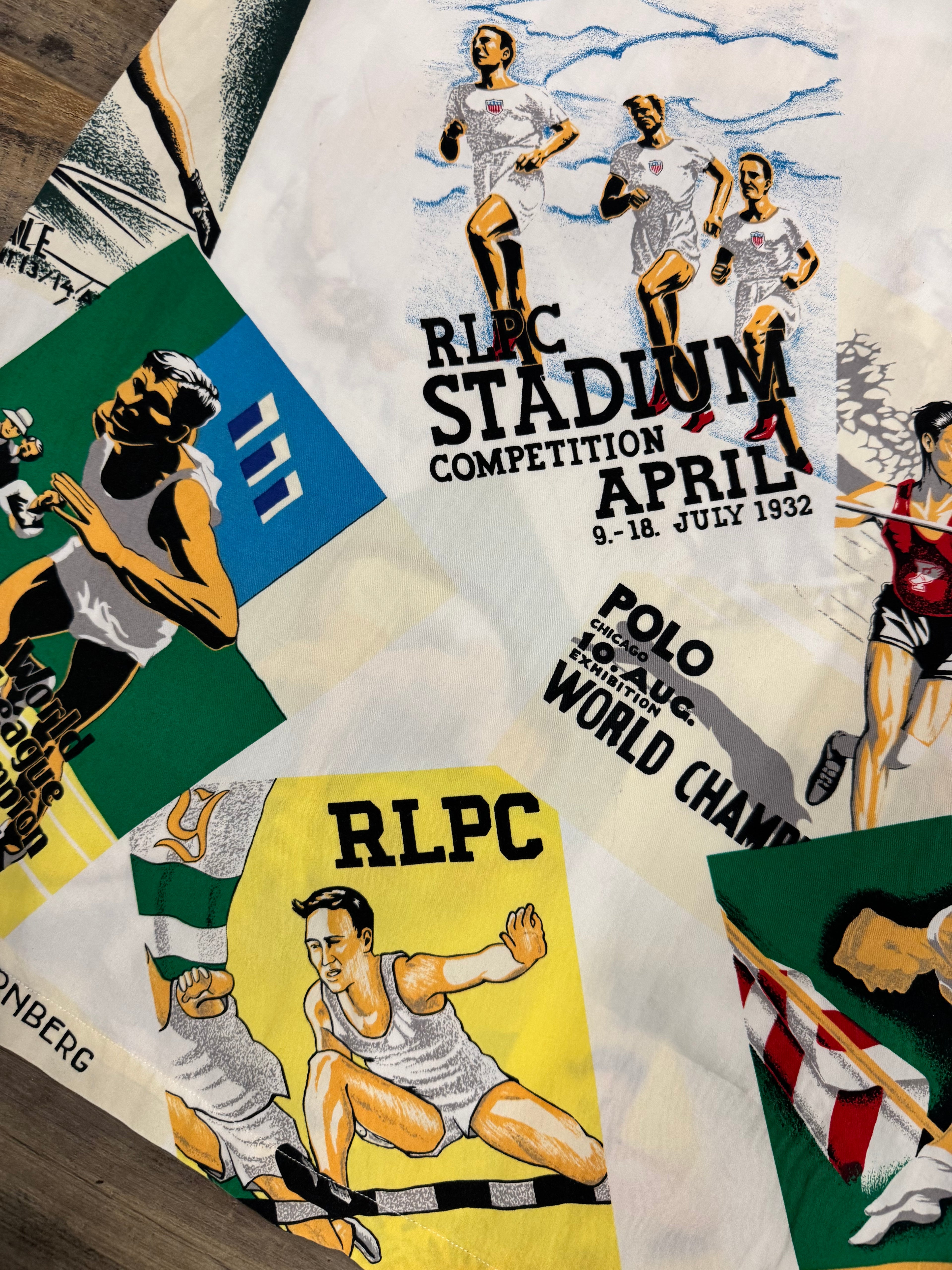 Vintage OG Polo Ralph Lauren 1992 Cartoon Stadium Button Up