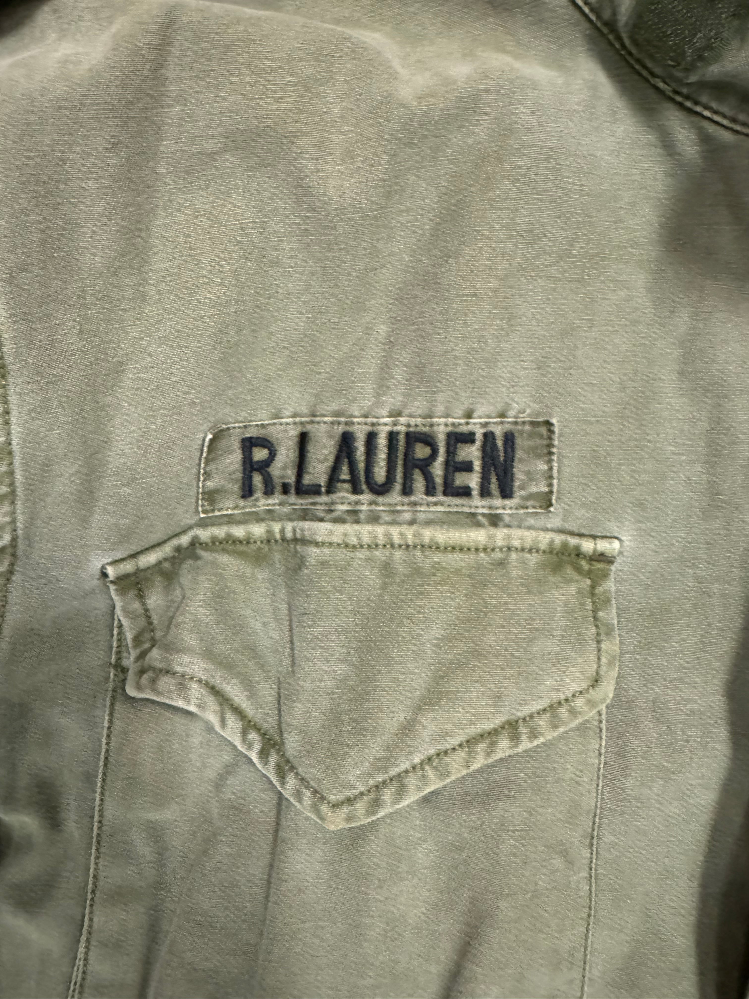 Vintage Denim and Supply Military Distressed Flag Jacket