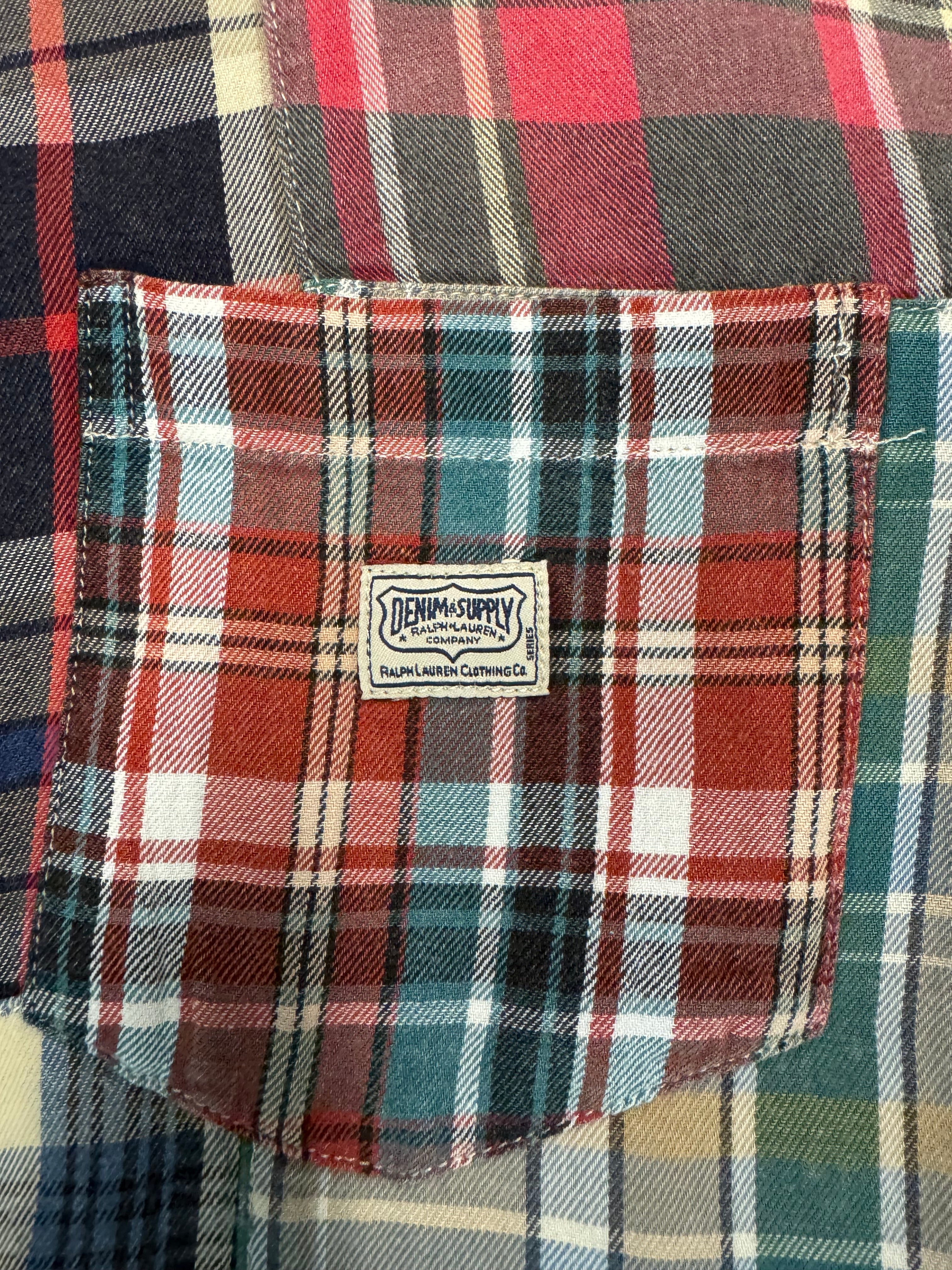 Vintage OG Denim and Supply Patchwork Button Down