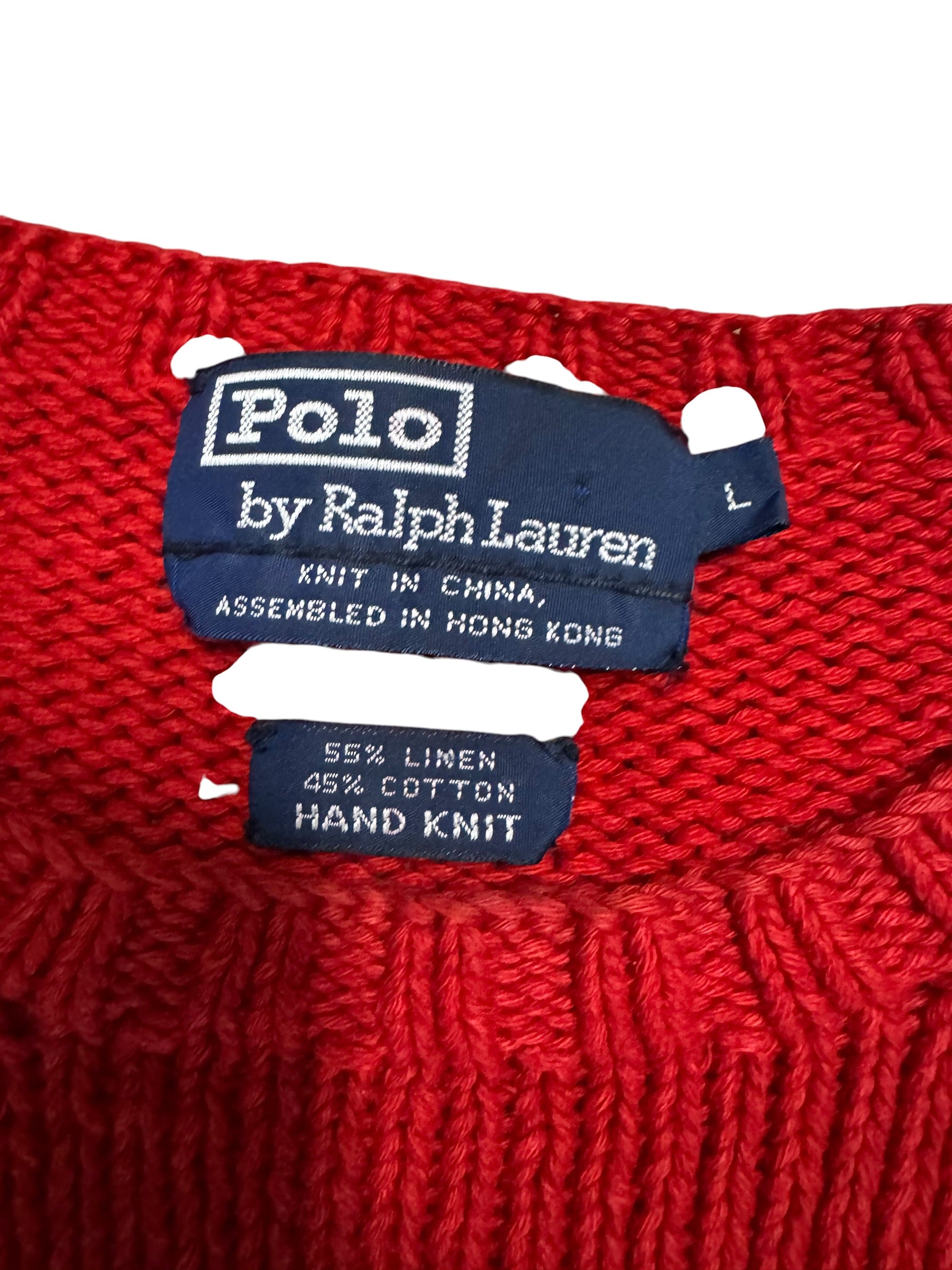 Vintage OG Polo Ralph Lauren 1992 Sitdown Bear Sweater