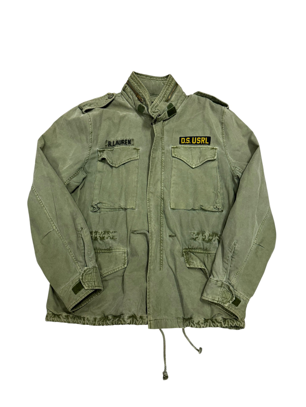 Vintage Denim and Supply Military Distressed Flag Jacket