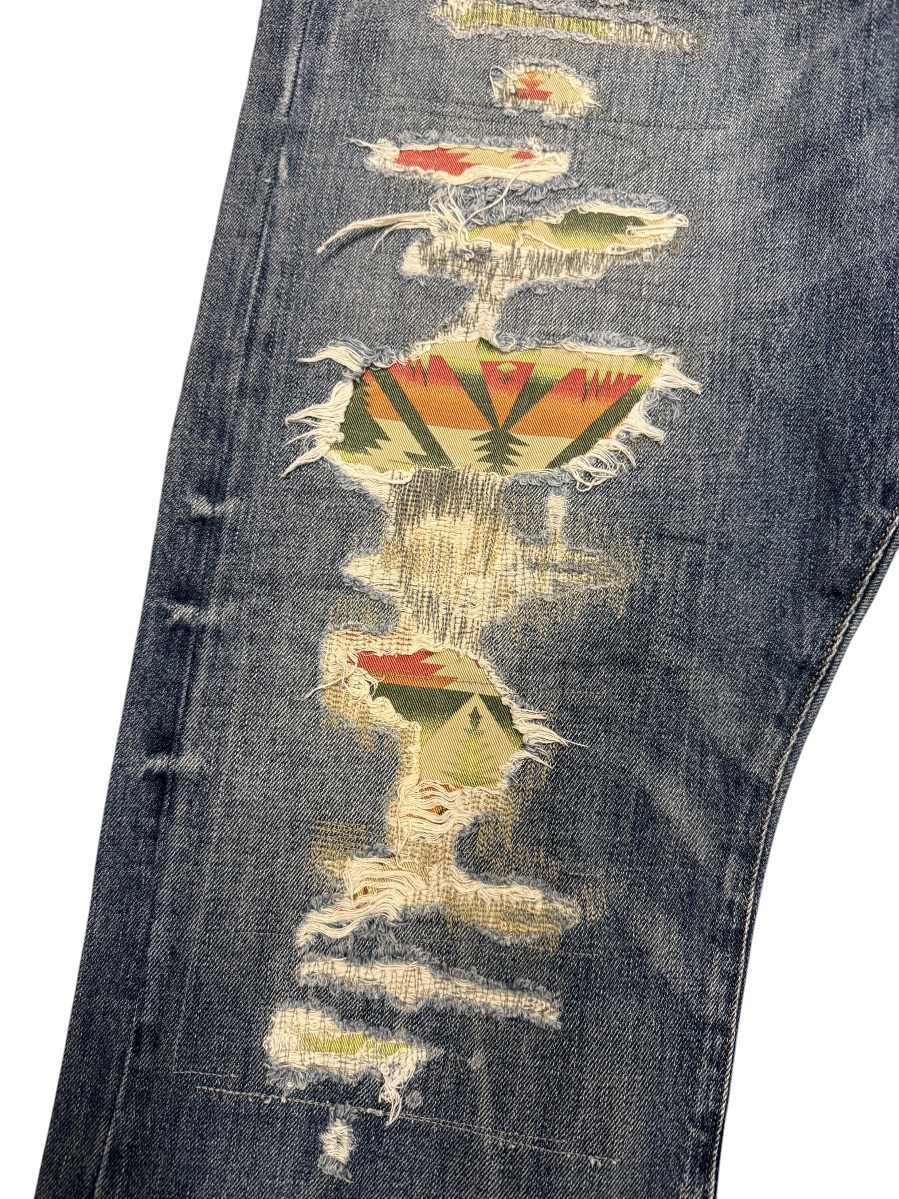 OG POLO RALPH LAUREN VINTAGE NATIVE DISTRESSED JEANS