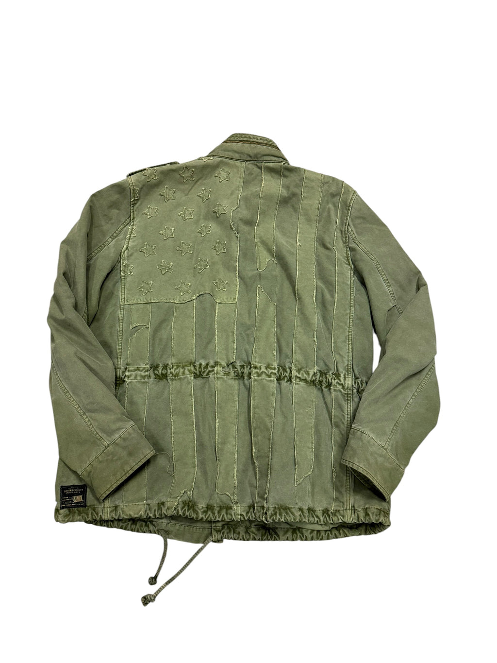 Vintage Denim and Supply Military Distressed Flag Jacket