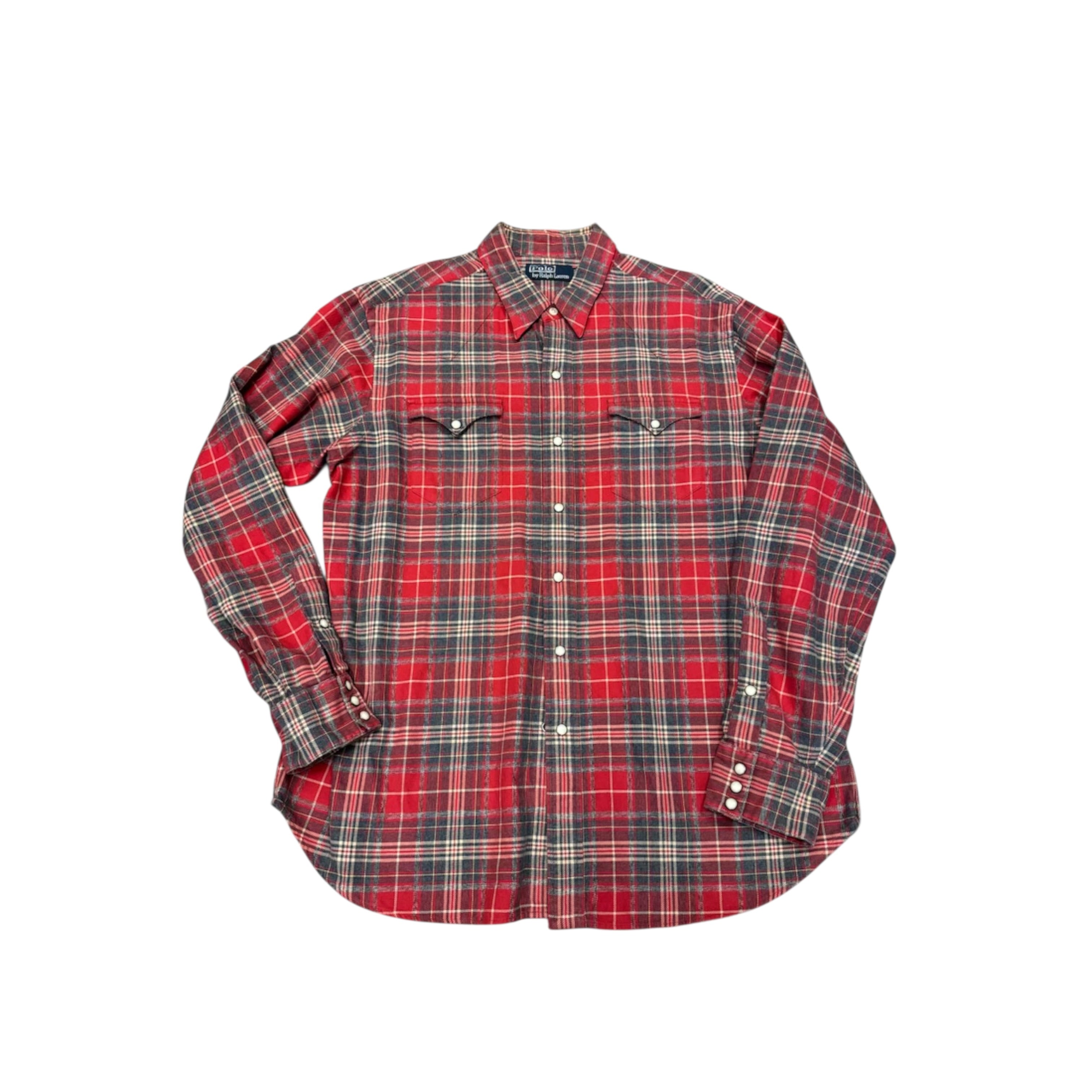 Polo western flannel button down