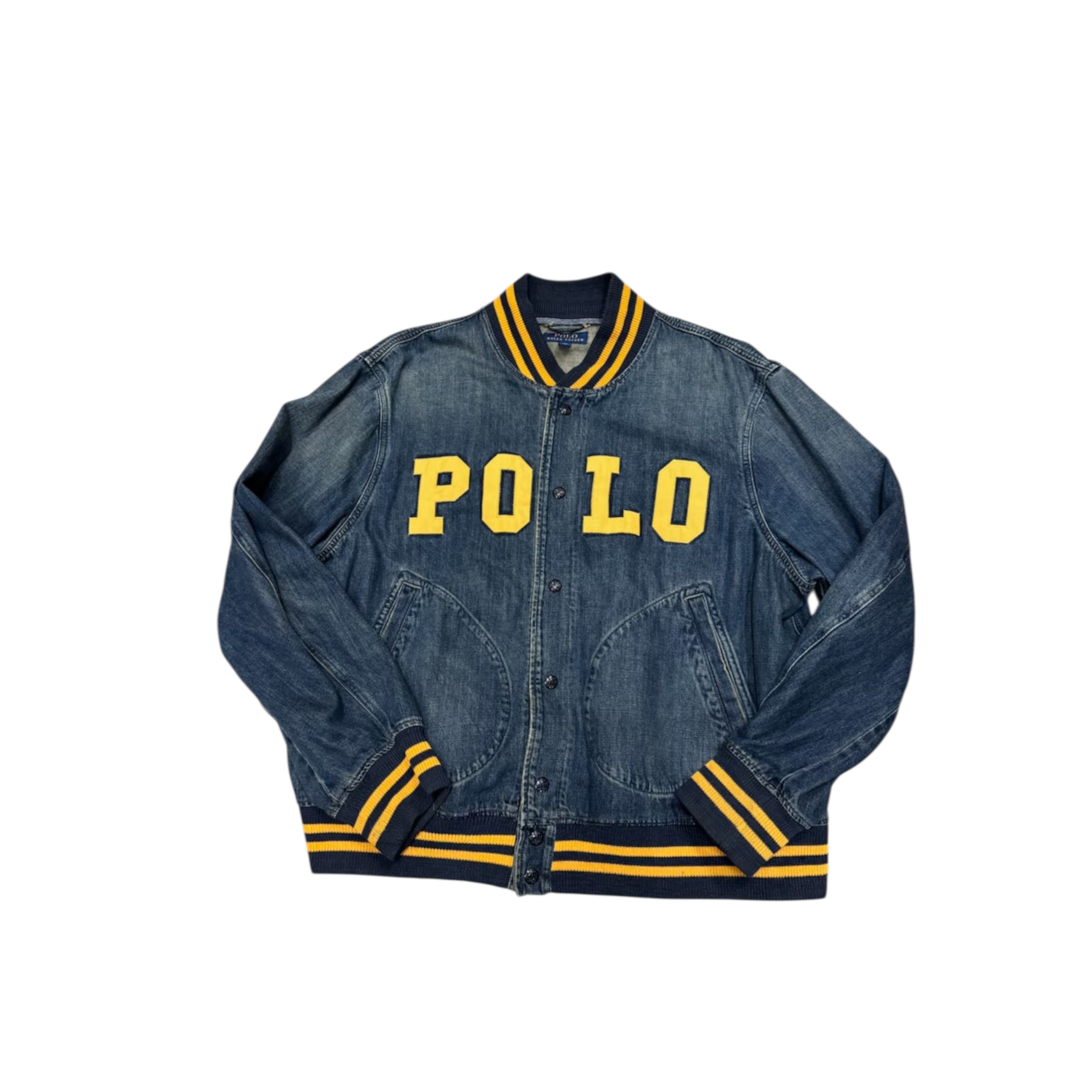 VARSITY DENIM SPELLOUT jacket