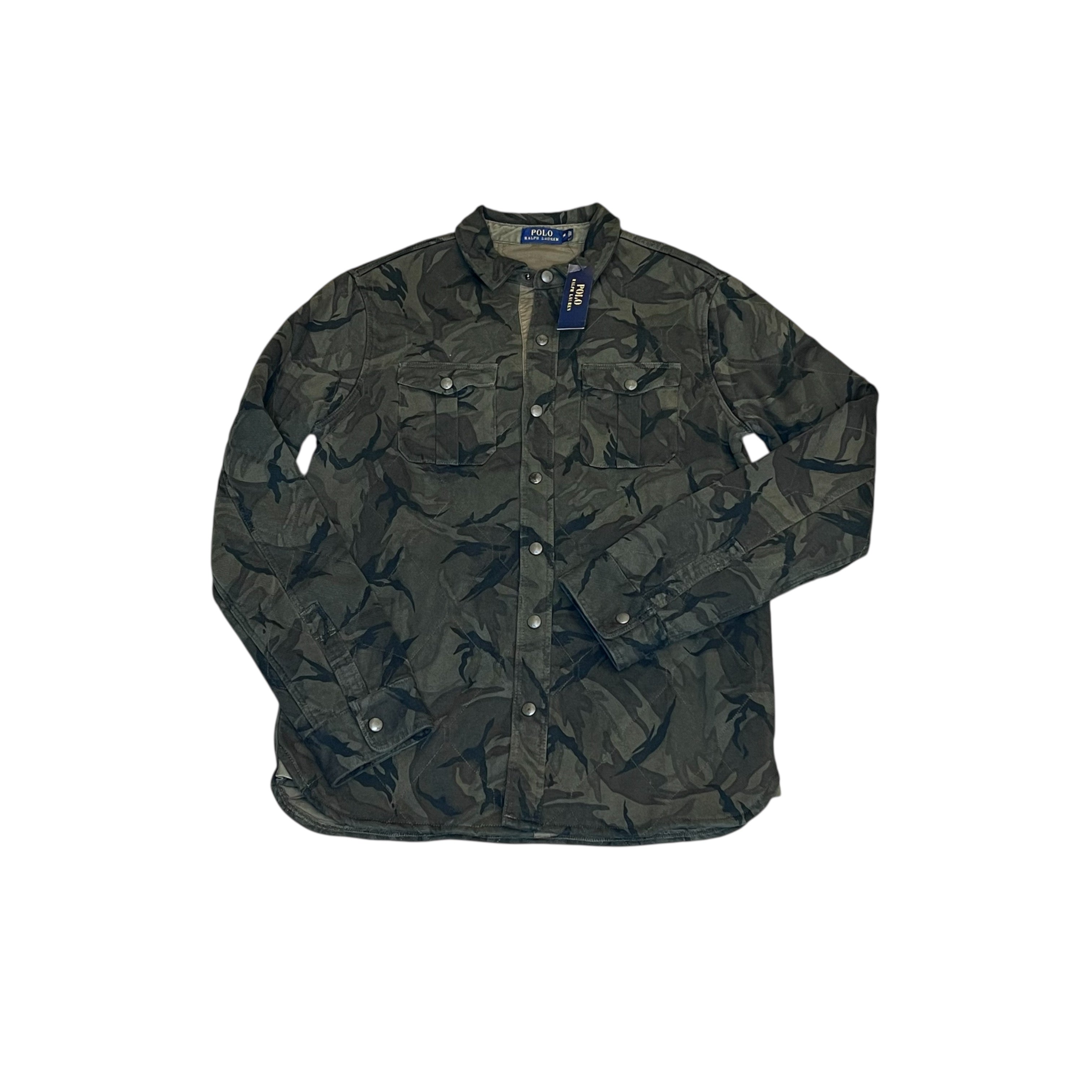 NWT Polo quilted camo work shirt