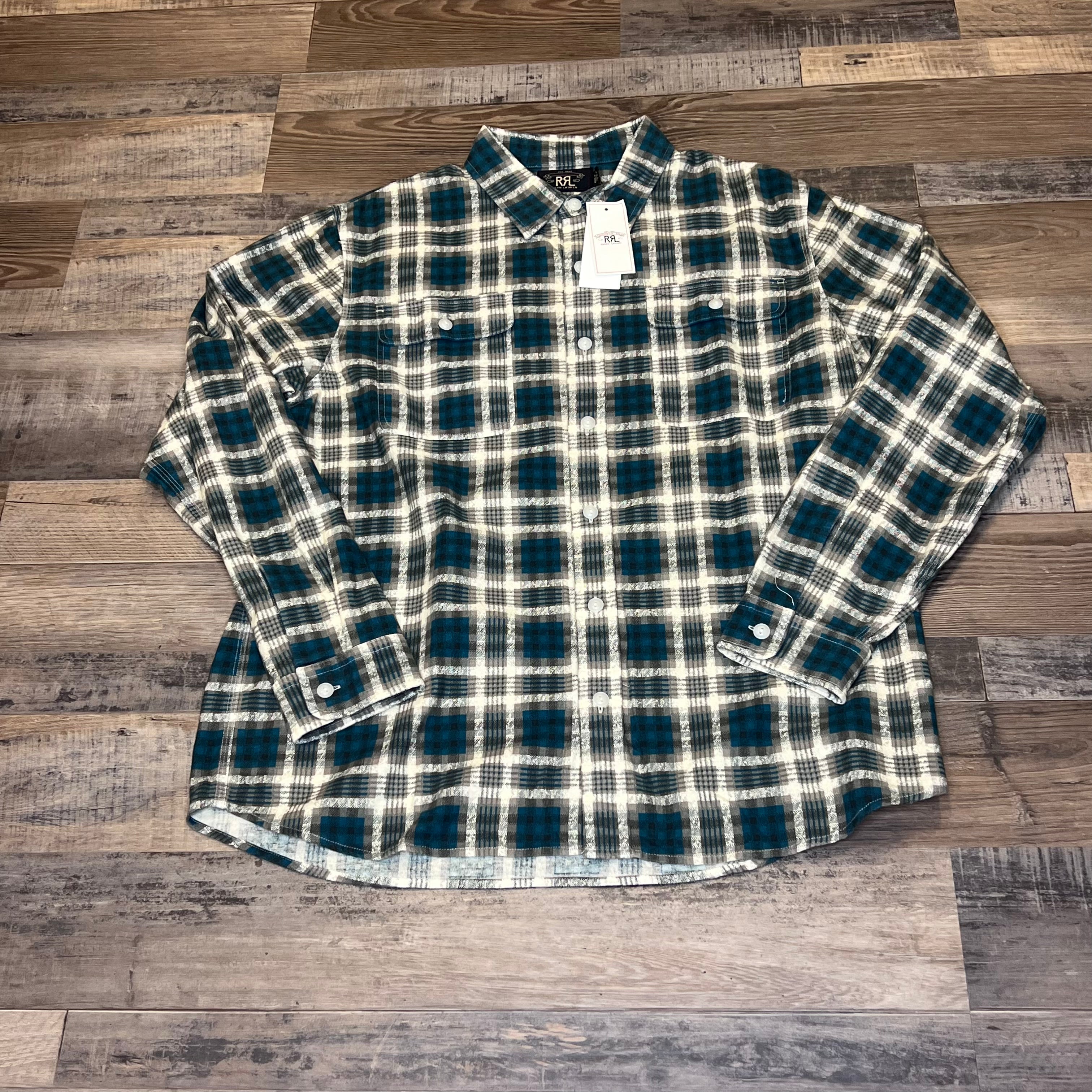 Nwt Rrl Plaid Button Down