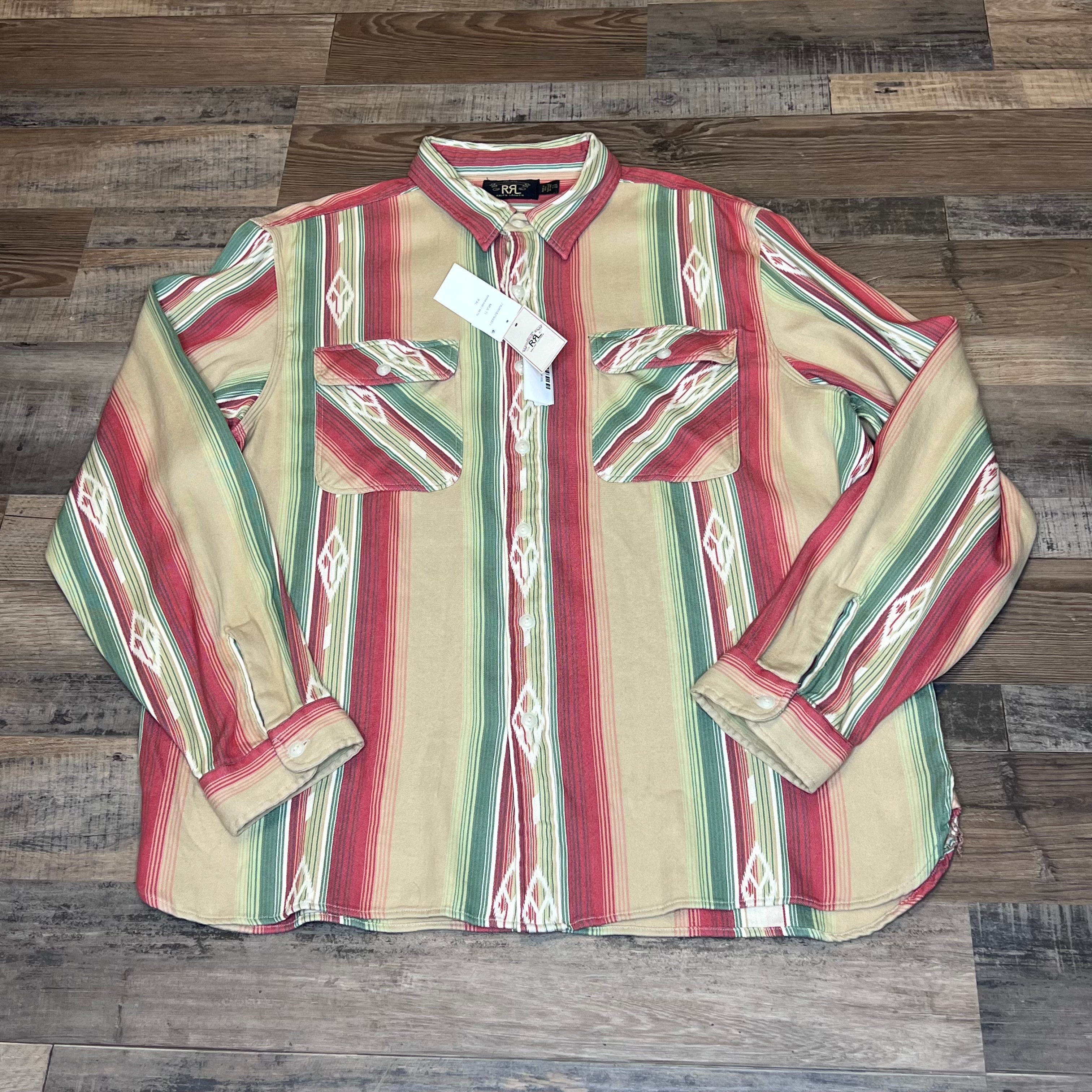 Nwt Rrl Beacon Print Button Down