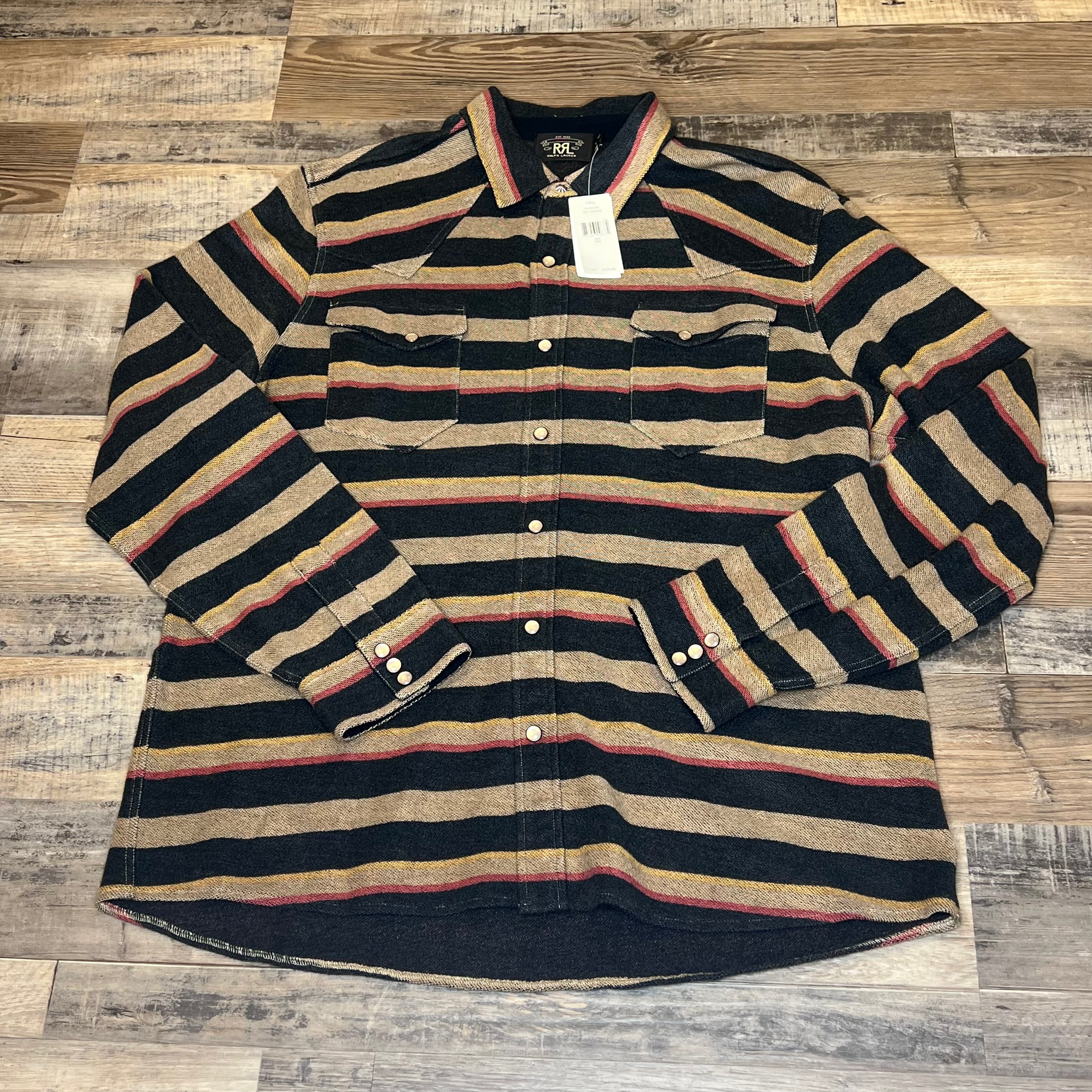 Nwt Flannel Rrl Pearl Snap Button Down