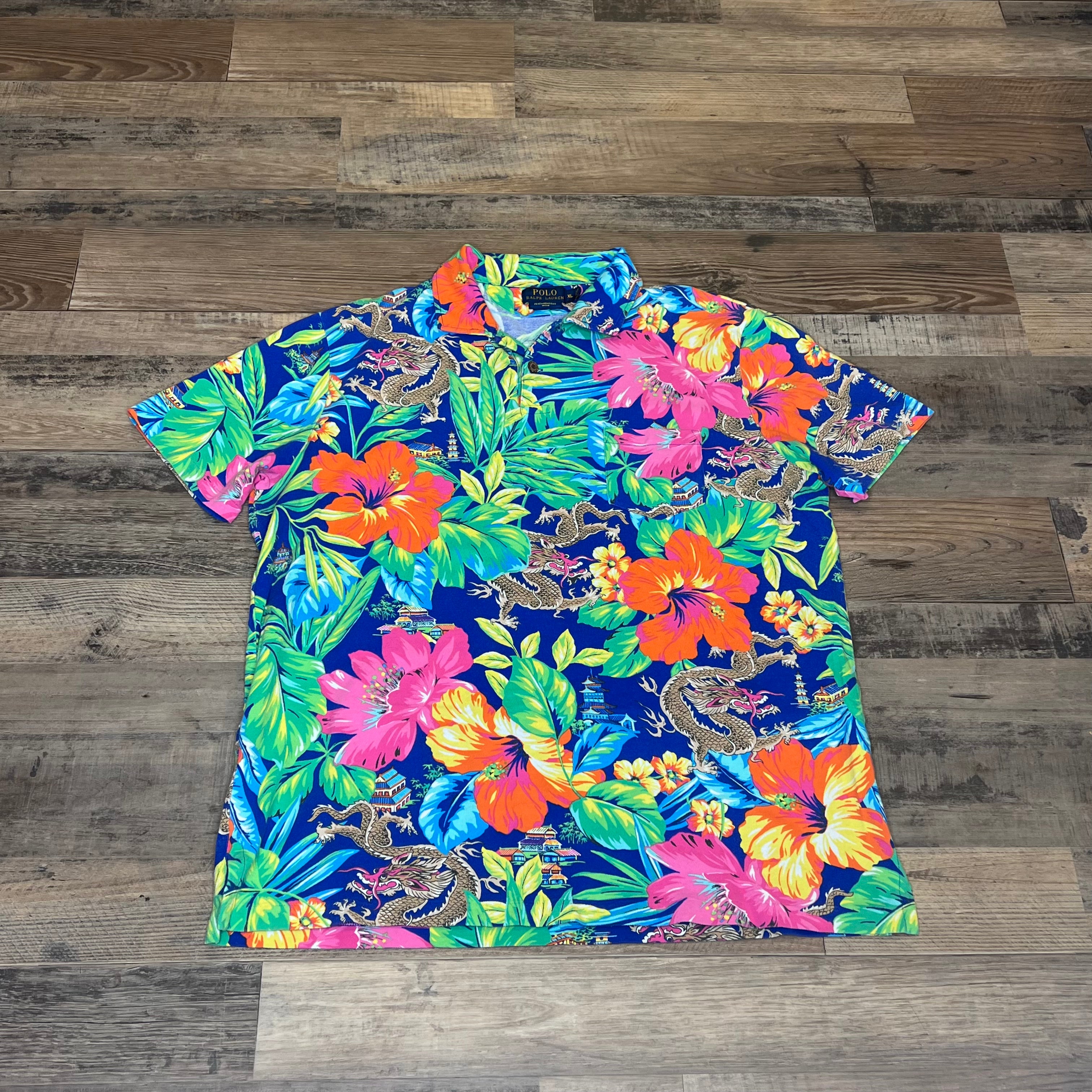 Polo Floral Dragon Short Sleeve