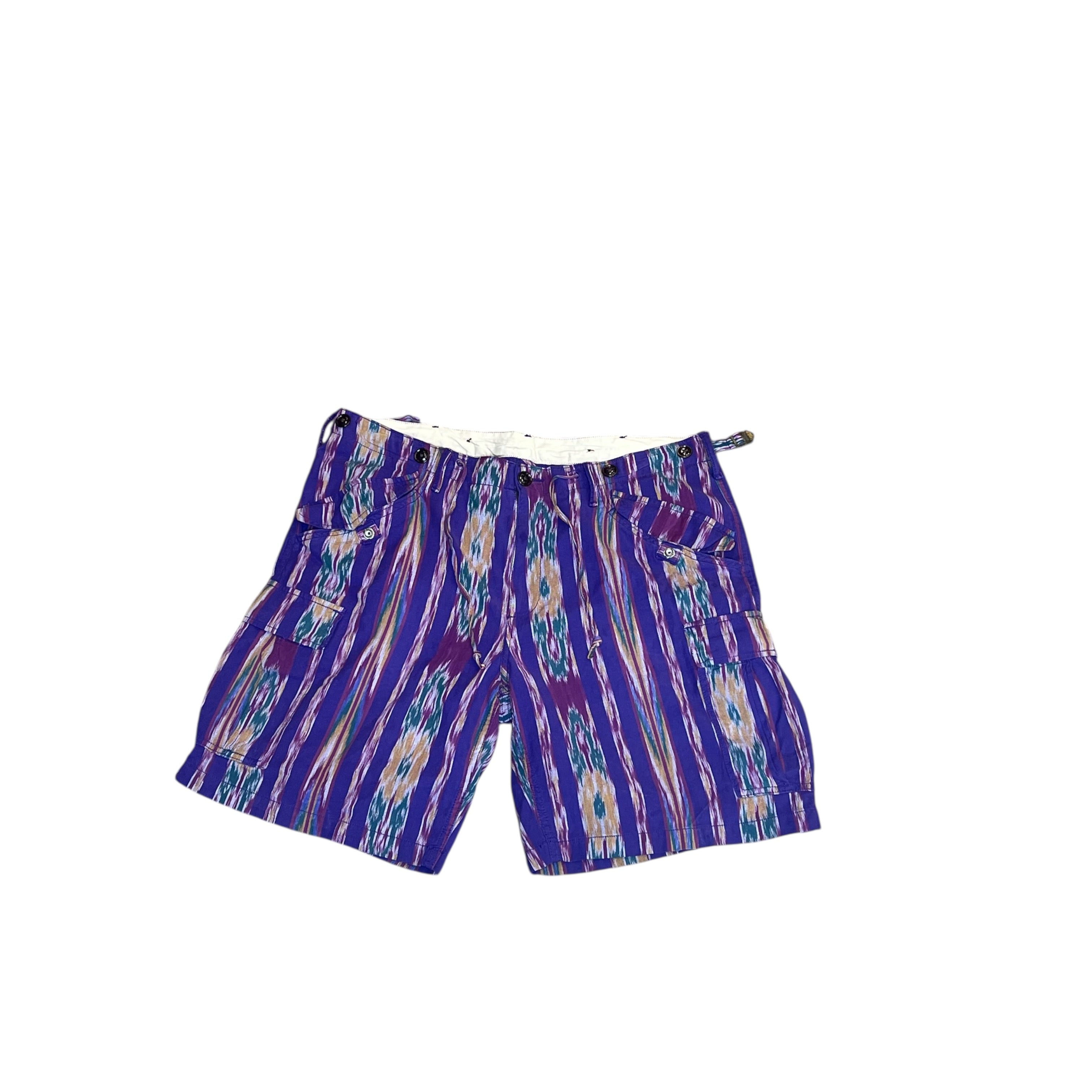 Polo purple aztec cargo shorts